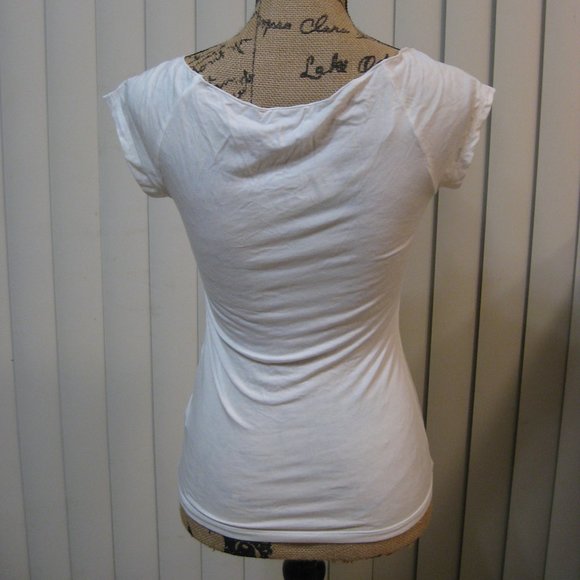 NWT Bebe logo white tee t shirt top XS extra small - Picture 4 of 5